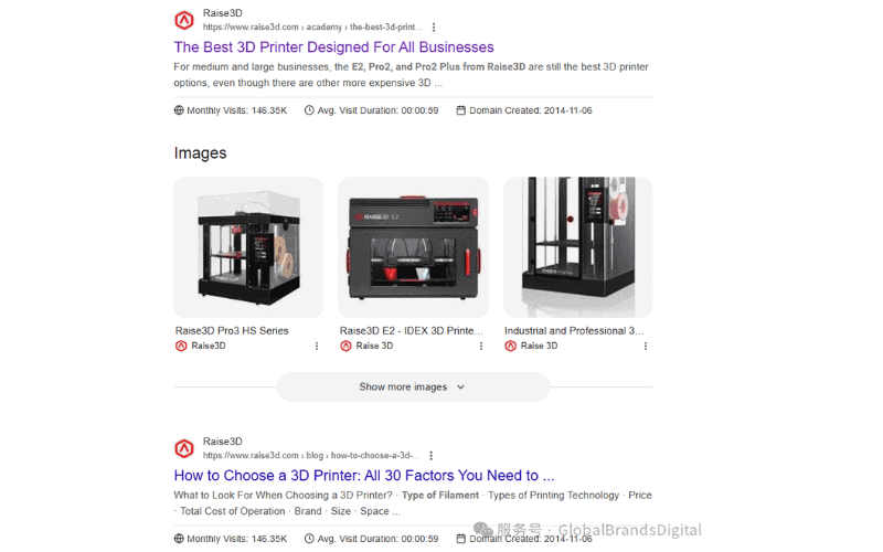 site:competitor.com 的谷歌搜索结果页
