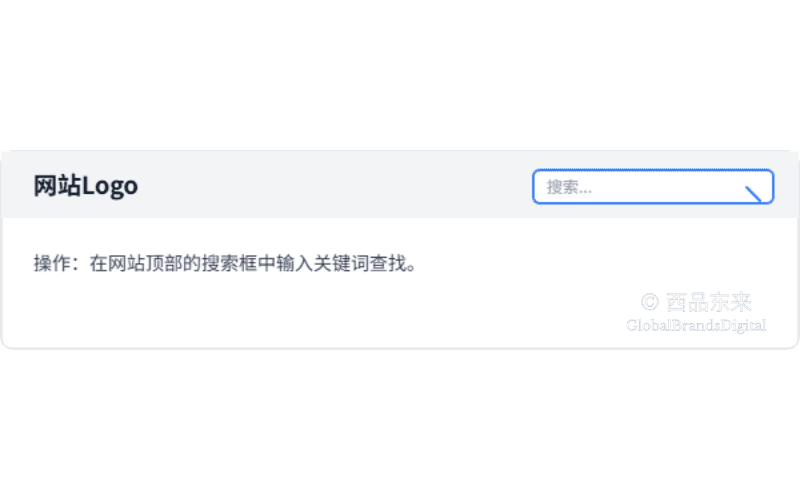 在网站中搜索关键词