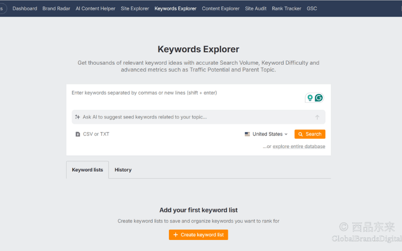 关键词研究——Ahrefs Keyword Explorer