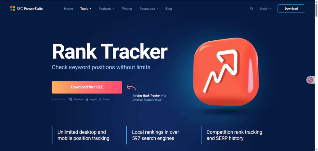 Rank Tracker追踪关键词